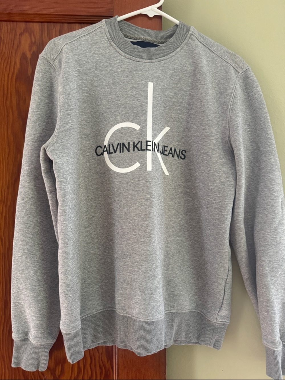 Calvin Klein Jeans Gray Logo Crewneck Sweatshirt